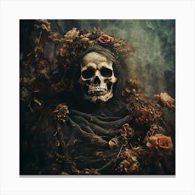 Haunted Skeleton Canvas Print