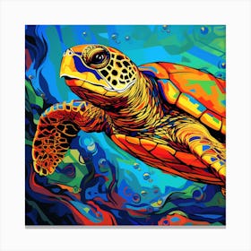 Sea Turtle Painting Canvas Print