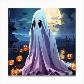 Cute ghost Canvas Print