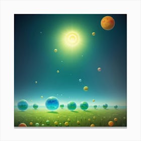 Planets In The Sky Canvas Print