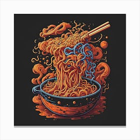 Asian Noodle Art Canvas Print