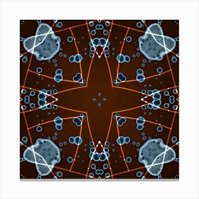 Abstract Pattern Blue And Orange Canvas Print