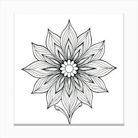 Flower Drawing Canvas Print