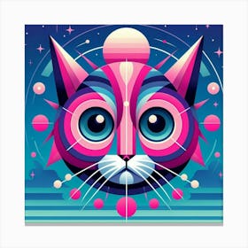 Biscuit Low Poly Cat 1 Canvas Print