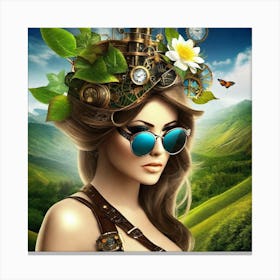 Steampunk Girl 4 Canvas Print