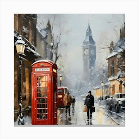 London Red Telephone Box Canvas Print