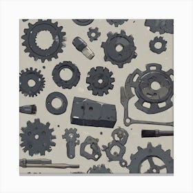 Gears And Gears 2 Canvas Print