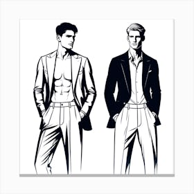 Two Men In Suits Canvas Print