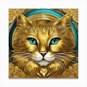 Golden Cat 17 Canvas Print