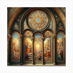 Angels In The Church Canvas Print