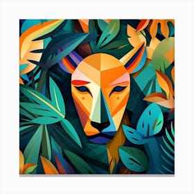 Lion In The Jungle 2 Canvas Print