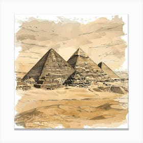 A Pyramids Of Giza Hand Drawn Sketch Illustratio 1719955285 4 Canvas Print