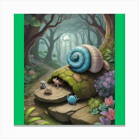 Snails In The Forest Canvas Print