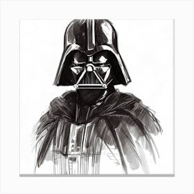 Darth Vader Sketch Star Wars Art Print Canvas Print