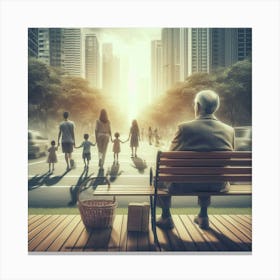 Portrait Of An Elderly Man Canvas Print