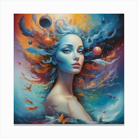 'The Dream' girl paintings art print Canvas Print