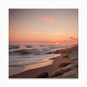 Sunrise At The Beach Canvas Print