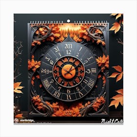 Spooky Clock Canvas Print