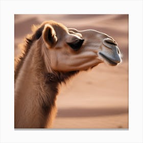 Camel In The Desert Canvas Print