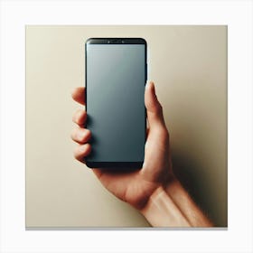 Hand Holding A Smartphone 2 Canvas Print