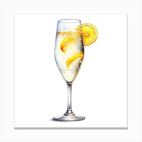 Glass Of Champagne Canvas Print