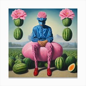 Watermelon Man Canvas Print