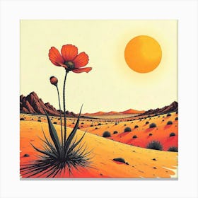 Desert Poppy Canvas Print