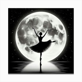 Silhouette of Ballet Dancer Canvas Print