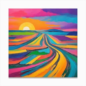 Road To The Sunset Canvas Print