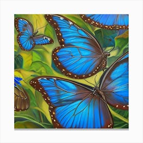 Blue Butterflies Canvas Print