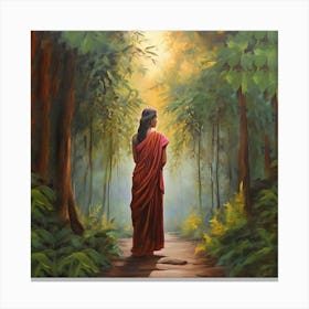 Buddha In The Forest Canvas Print