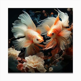 Siamese Betta Fish 2 Canvas Print