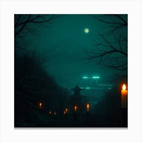 Beautiful night Landscape Canvas Print