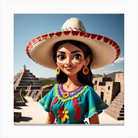 Mexican Girl 54 Canvas Print