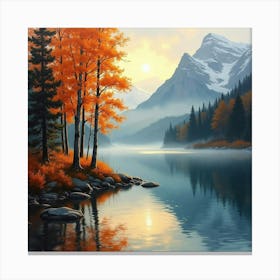 Canadian Wilderness During Autumn Canvas Print