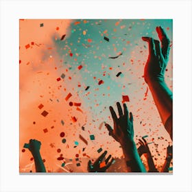 Confetti In The Air 4 Canvas Print