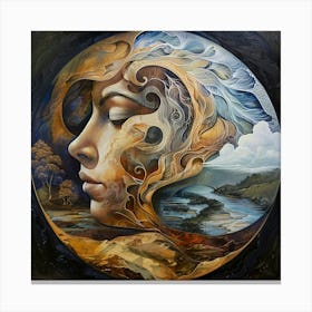 Woman'S Face Canvas Print