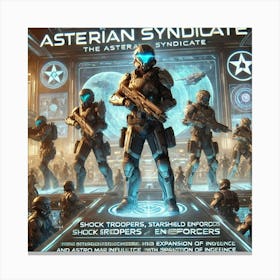 A Detailed Futuristic Scene Depicting The Asterian 2 Canvas Print