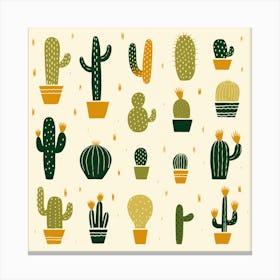 Cactus Illustration Art 46 Canvas Print