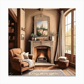 Cozy Living Room Canvas Print
