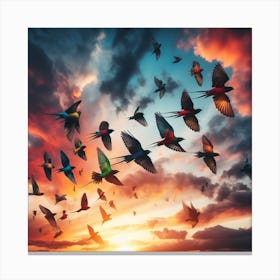 FLYYING BIRDS Canvas Print