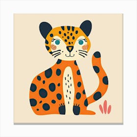 Charming Illustration Jaguar 1 Canvas Print