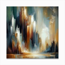 Abstract Cityscape Canvas Print