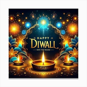 Happy Diwali Images Templates Design S (19) Canvas Print