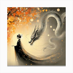 Geisha Creative Illustration Artwork 15 Canvas Print