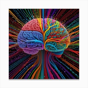 Colorful Brain 30 Canvas Print