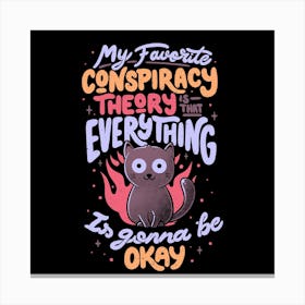 Conspiracy Theory Square Canvas Print