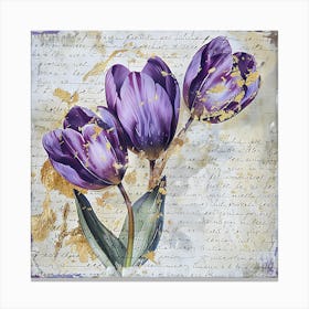 Purple Tulips 1 Canvas Print