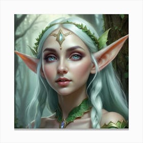 Elf Human Fantasy Face Magical Character Enchantment Mythical Folklore Pointed Ears Enigma 1 Canvas Print
