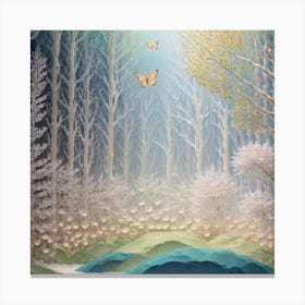 Paper butterfly woods Canvas Print